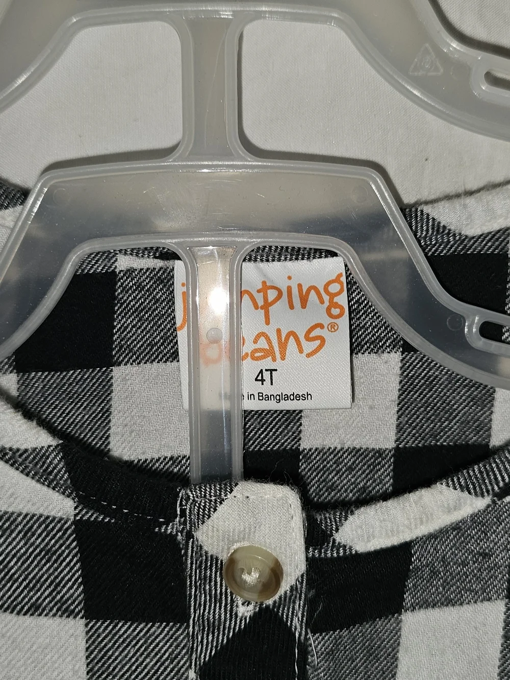 Jumping Beans Black & White Plaid Tunic with Black Leggings
